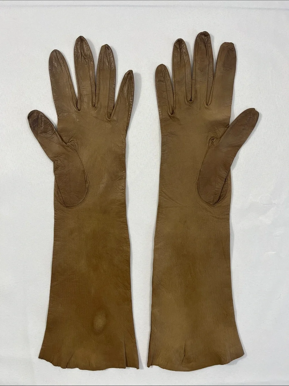 Lionel Le Grand VTG Long Leather Women's Gloves - Brown